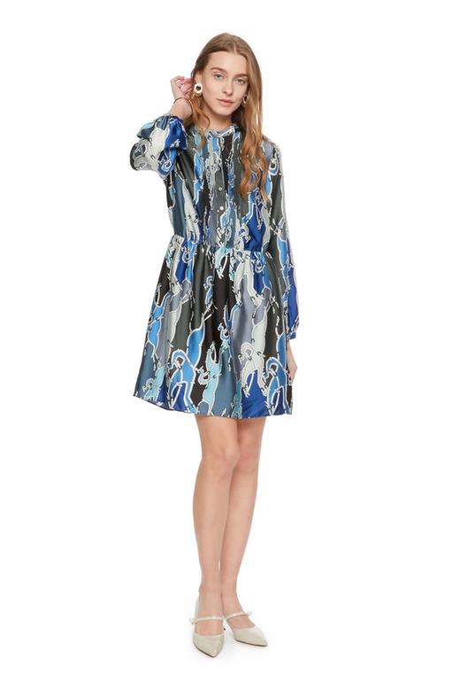 OCTAVIA 拼色印花连衣裙 6251 商品图1