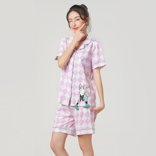 都市丽人凉感无尘棉薄短袖家居服睡衣LH31A9 商品图1