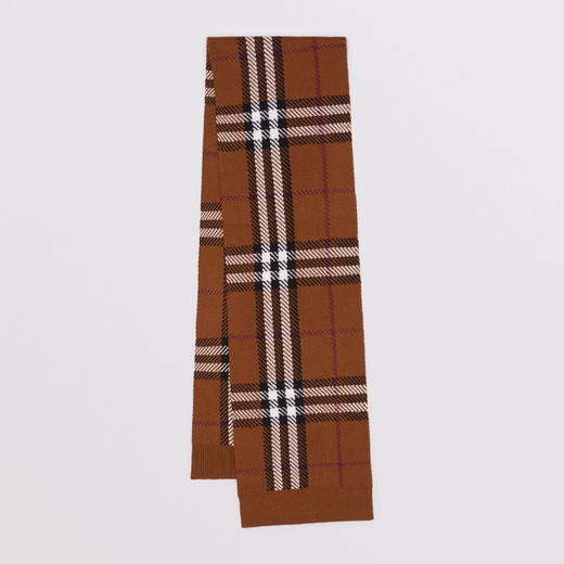 BURBERRY 巴宝莉 女士格纹羊毛混纺针织围巾 格子 8064443 A9011 商品图0