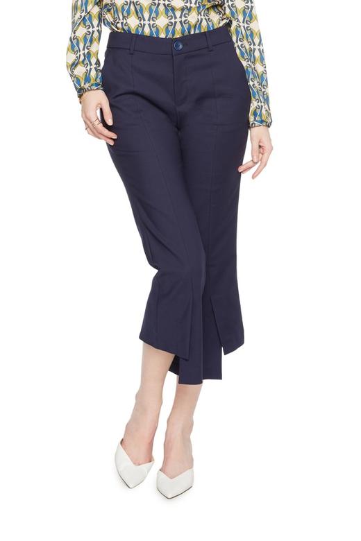 AVA 海军蓝不规则长裤 6150 商品图0