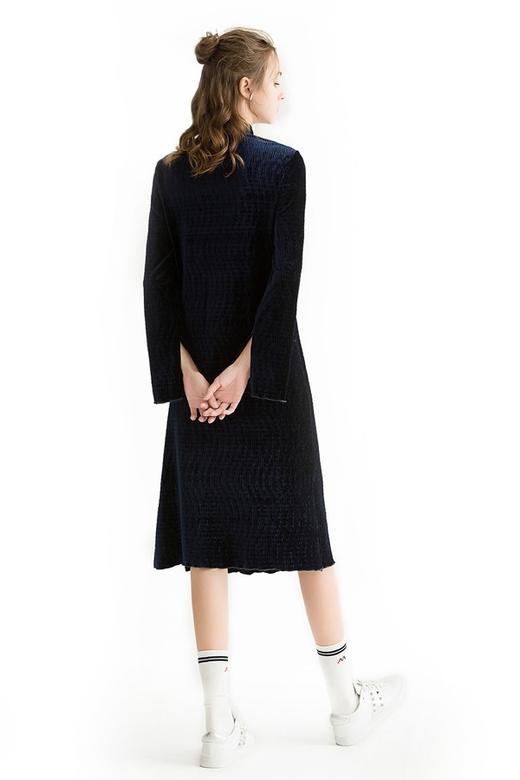 Tied  Hands 丝绒中高领连衣裙 1062 商品图2