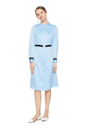 AVA 双色拼接收腰连衣裙 6074