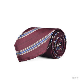 酒红色斜纹蚕丝手工领带