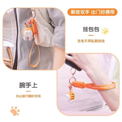  屁屁猫钥匙扣数据线苹果安卓type-c 商品图1