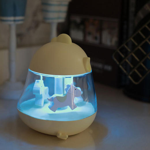 音乐小夜灯浪漫创意旋转木马可充电床头灯 商品图0