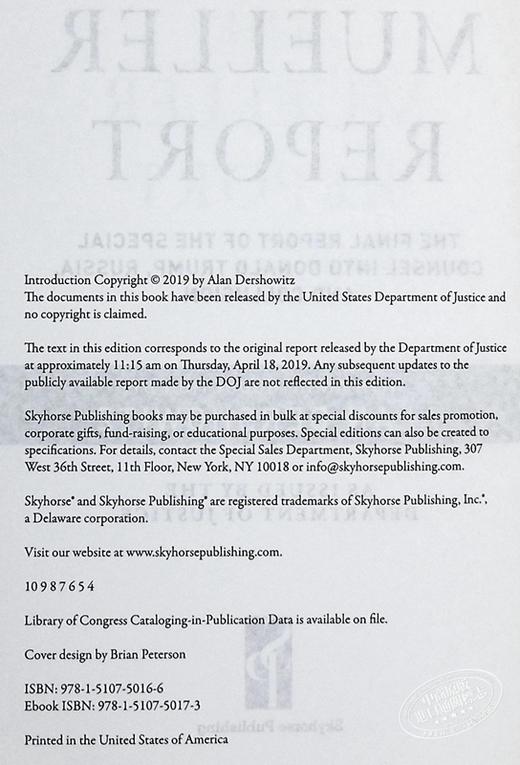【中商原版】穆勒报告 英文原版 The Mueller Report 政治历史与理论 商品图4