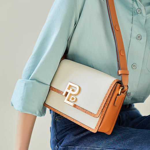 保兰德PLD 留白系列真皮女包小方包单肩包斜挎包包女 商品图3