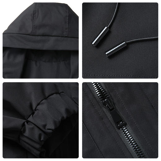 一口价【新款DX】大依优型大码连帽夹克外套休闲商务大码男装加肥加大胖子 商品图2