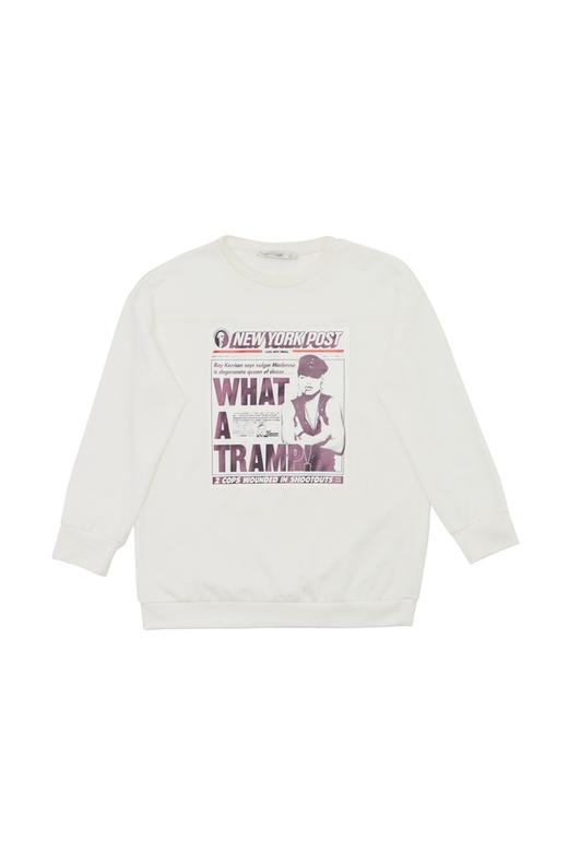 SUMMER & SAGE 海报印花白色卫衣 6256 商品图4