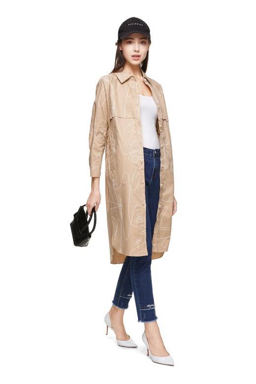 J.A 抽象印花抽绳收腰外套 8650 商品图1