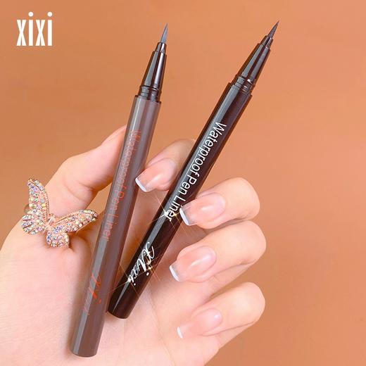 xixi眼线笔防水防汗极细纤维海绵头速干定型新手不晕染浅棕黑色笔 商品图1
