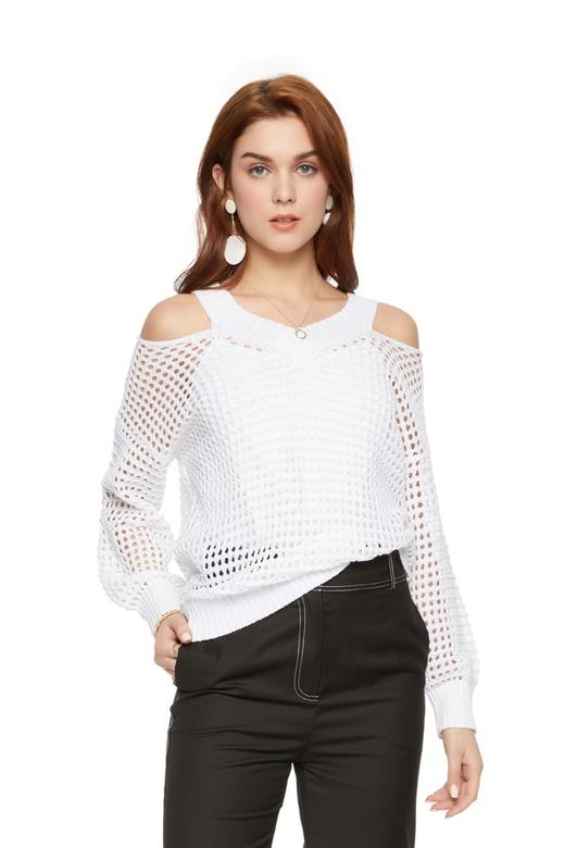 SUMMER & SAGE 网眼露肩运动风上衣 6120 商品图0