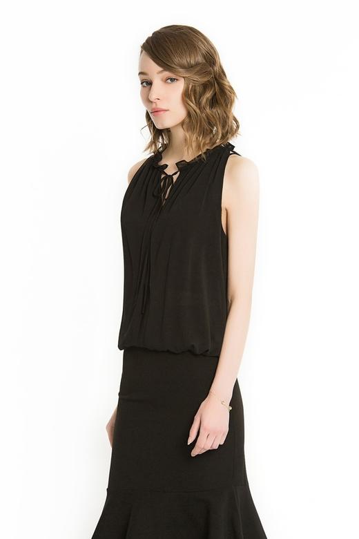 MAX STUDIO 黑色雪纺背心 665 商品图1
