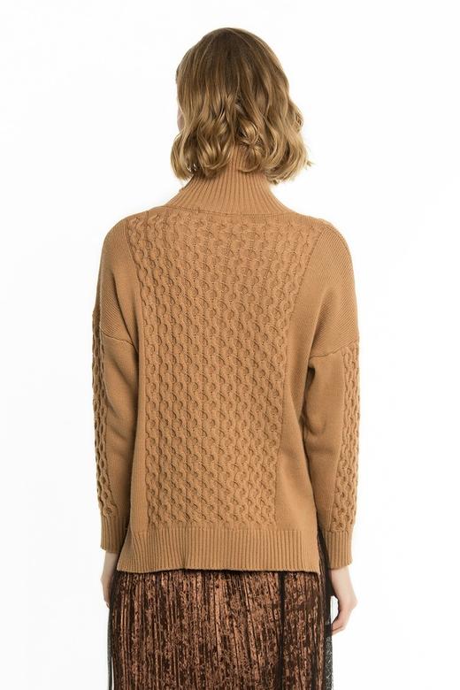SUMMER & SAGE 驼色高领针织衫 1024 商品图2