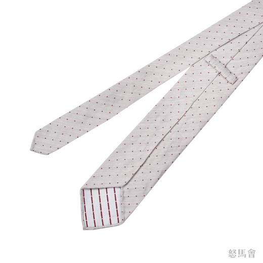 灰白色波点蚕丝手工领带 商品图2