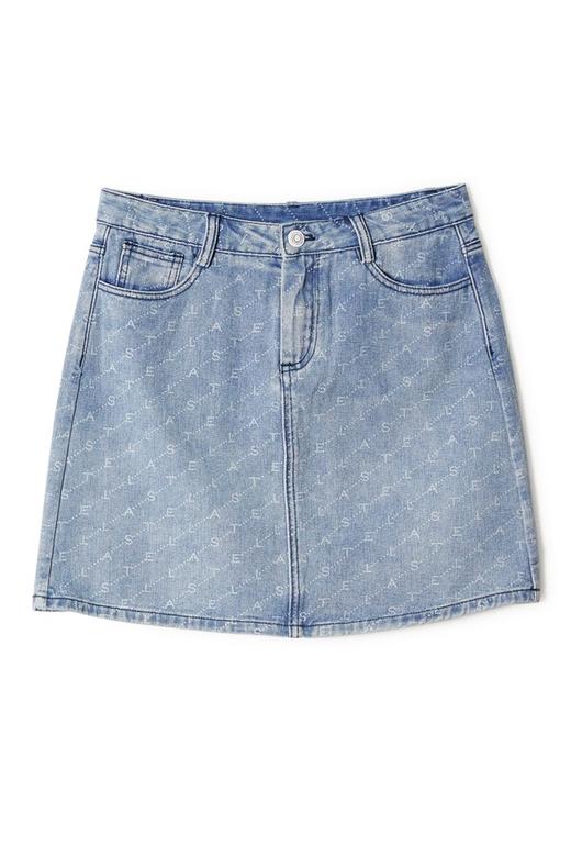 J.A 蓝色字母牛仔短裙 8657 商品图4