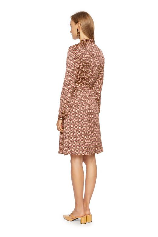 SUMMER & SAGE 复古菱格系带连衣裙 6207 商品图2