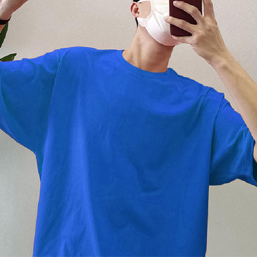 重磅纯棉短袖T恤，男女同款，宽松圆领【G】 商品图7