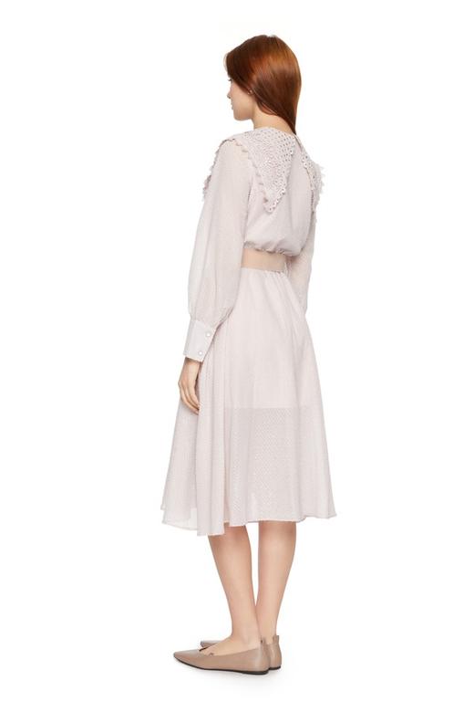 SUMMER & SAGE 镂空翻领束腰连衣裙 4948 商品图1