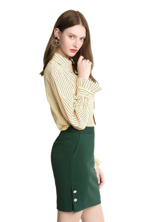 SEIFINI诗凡黎 撞色条纹复古衬衫 1460 商品图3