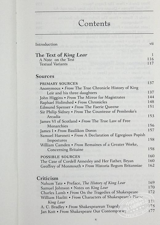 【中商原版】李尔王 诺顿文学解读系列 英文原版 Norton Critical Editions King Lear William Shakespeare 商品图5