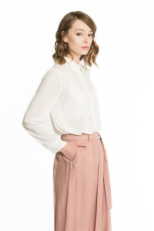 HAYES 奶白色透视雪纺衫 1423 商品图3