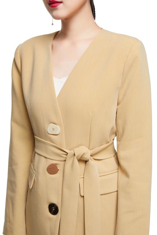 LNNNS 不规则纽扣束腰外套 8642 商品图3