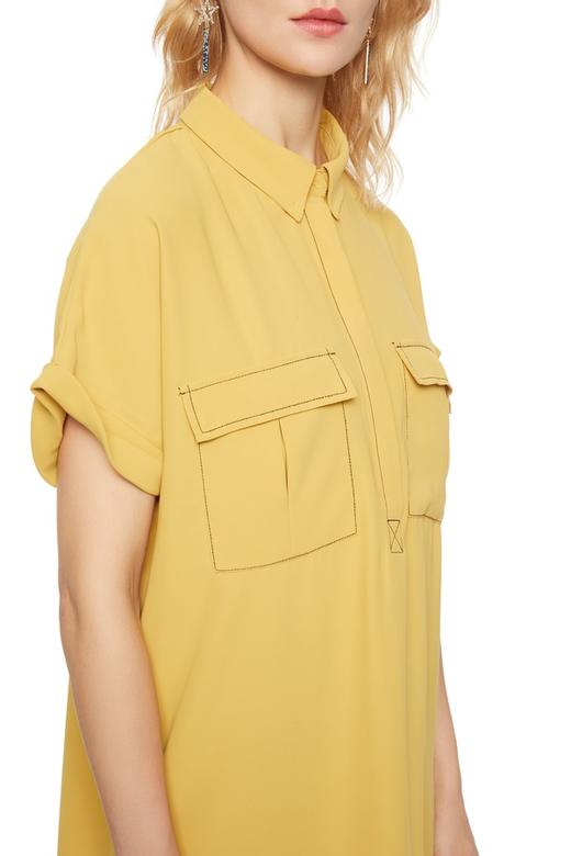 SUMMER & SAGE 黄色开衩长衬衣 6208 商品图3