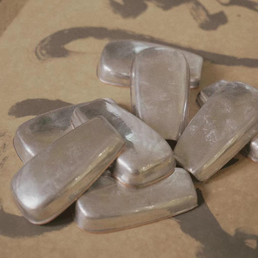 【百年制锡 乾茂号】锡包铜边铆钉茶则     尺寸：宽6  长11 商品图8