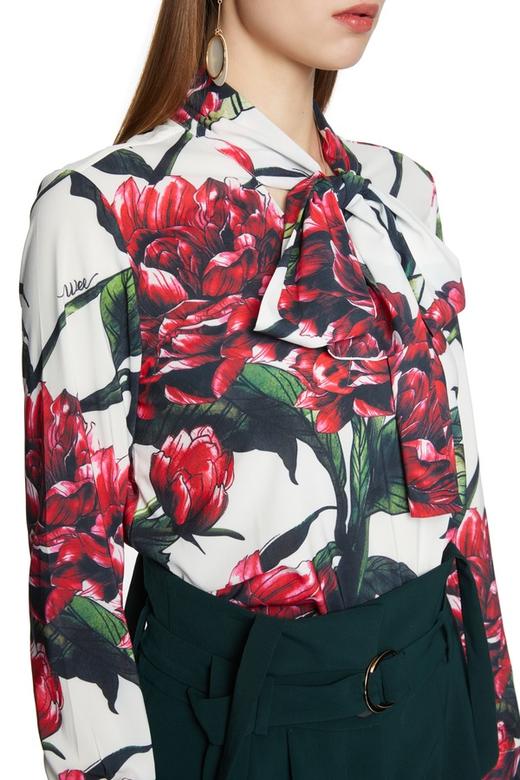 OCTAVIA 蝴蝶结系带印花衬衣 6169 商品图3