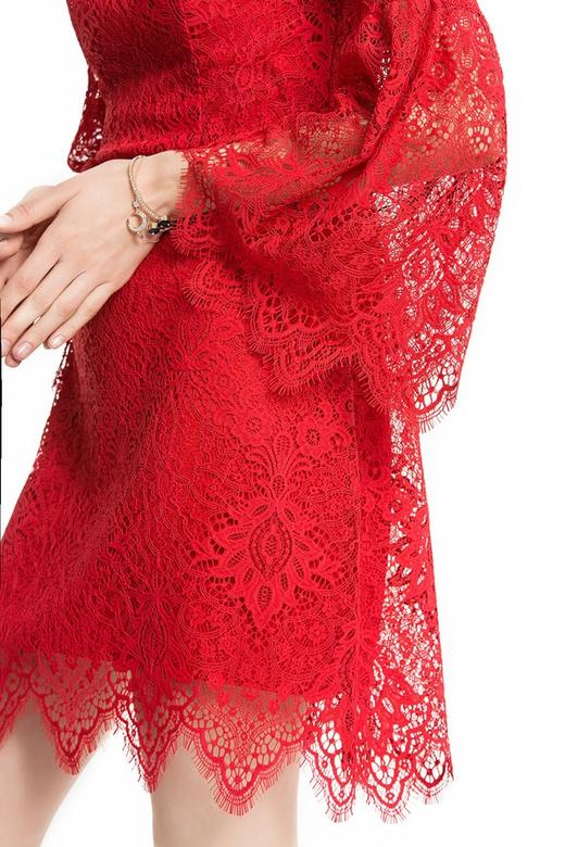 BCBGMaxazria 红色蕾丝连衣裙 624 商品图4