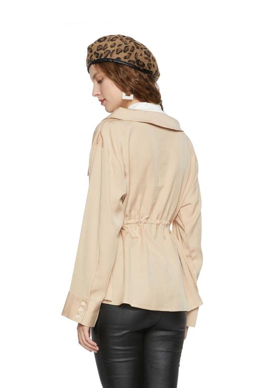 SUMMER & SAGE 米色拼接抽绳上衣 6205 商品图2