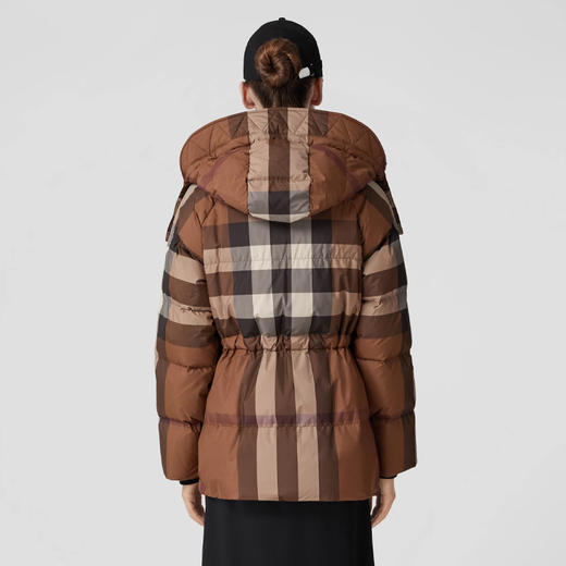 BURBERRY 巴宝莉 女士可拆卸连帽格纹羽绒服 格子 8059095 A9011 商品图2