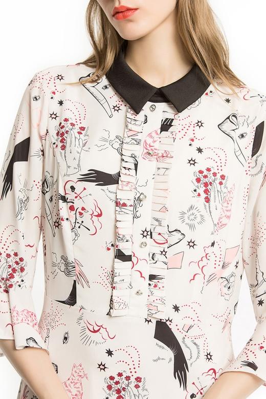 OCTAVIA 少女感印花雪纺裙 1844 商品图3