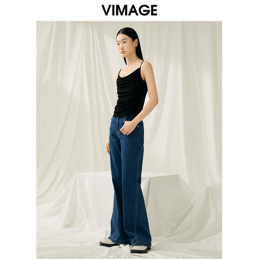 VIMAGE纬漫纪夏季新款纯色百搭显瘦吊带小背心小上衣V1913508 商品图1