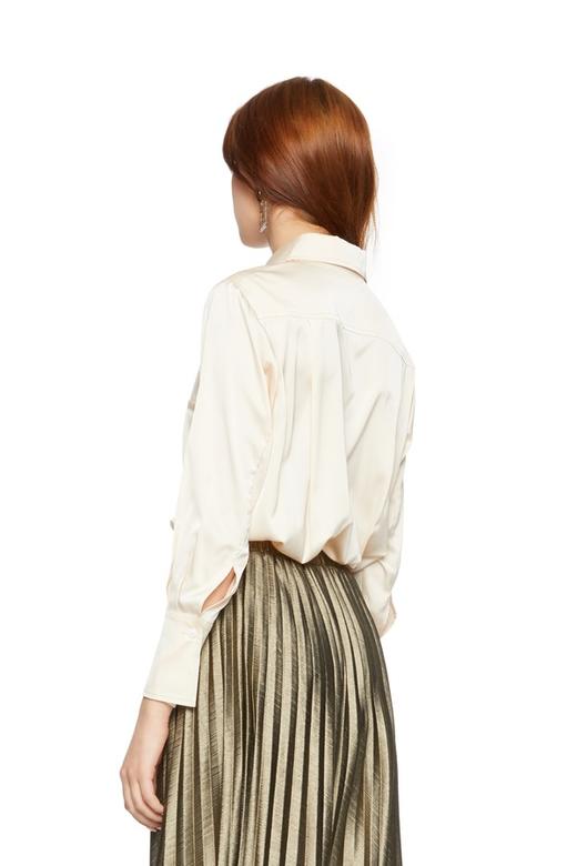 AVA 奶油色缎面衬衣 6057 商品图2