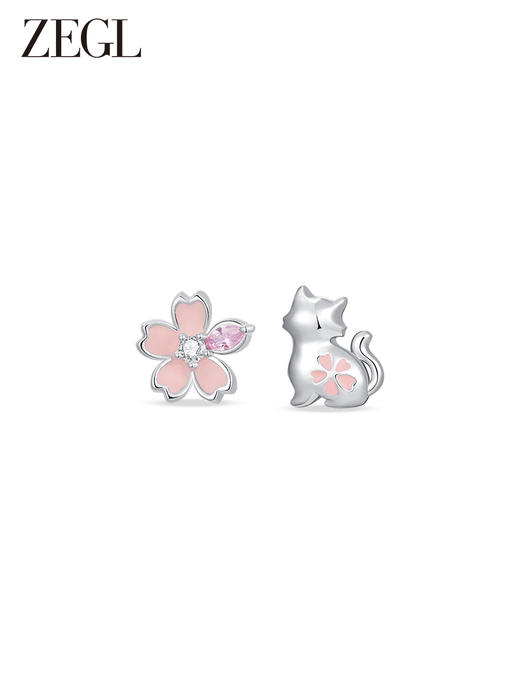 ZEGL设计师春季耳钉蛋925纯银耳钉女养耳洞蝴蝶兔子耳环小众耳饰 商品图1