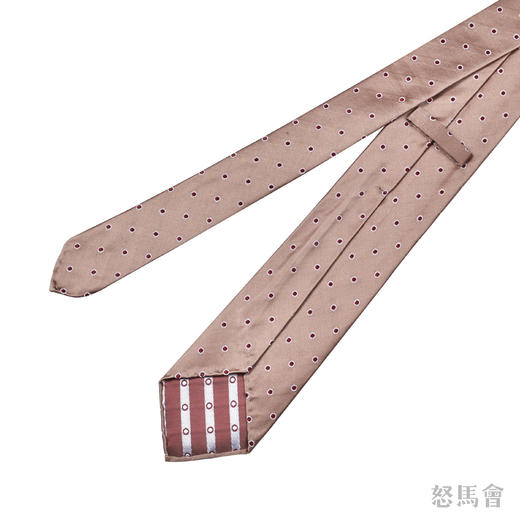 肉桂色波点蚕丝手工领带 商品图1