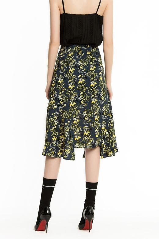 Tied  Hands 印花荷叶摆A字裙 1066 商品图2