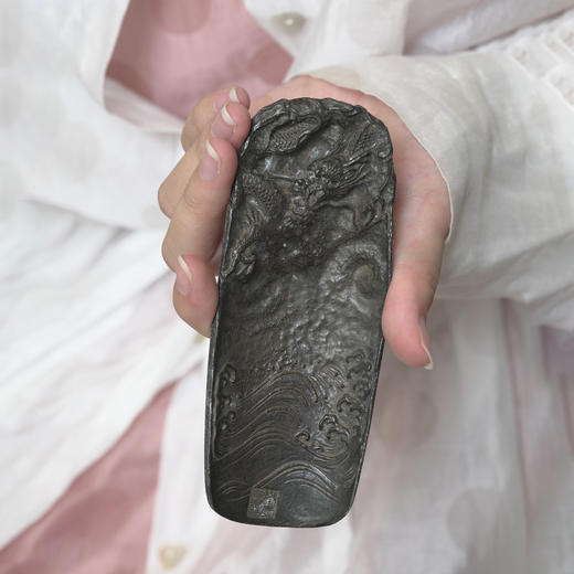 百年制锡  乾茂号｜纯锡云龙茶则  尺寸：长12.8cm、宽5cm 商品图5