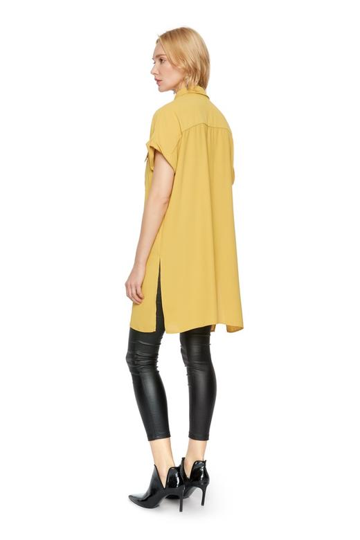 SUMMER & SAGE 黄色开衩长衬衣 6208 商品图2