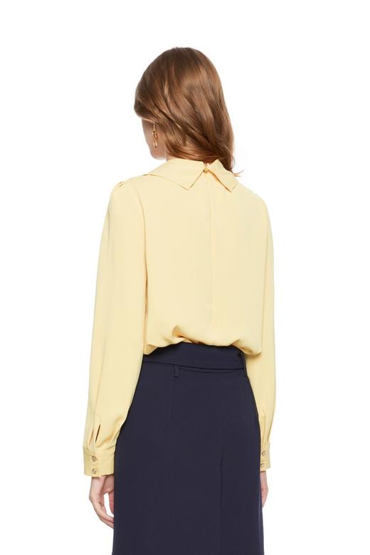 AVA 飘带装饰黄色上衣 6036 商品图2