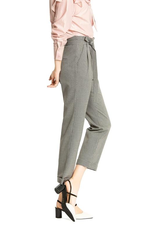 OSA欧莎 高腰格纹系带格纹裤 1445 商品图2
