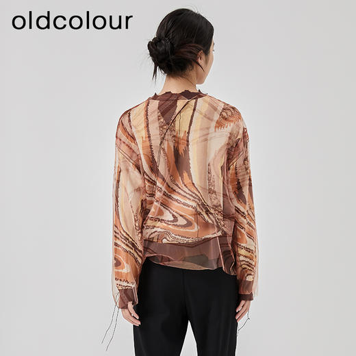 oldcolour2023春季新款纯棉宽松流苏套头针织衫上衣女O11052155 商品图4