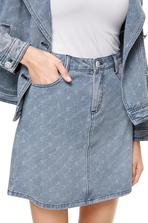 J.A 蓝色字母牛仔短裙 8657 商品图3