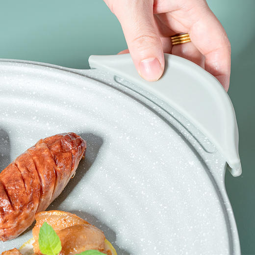 Debo德铂内马尔多功能磁通复底烤盘多功能烧烤煎肉烙饼专用盘32cm 商品图6