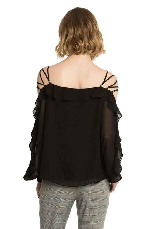 BCBGeneration 黑色露肩雪纺衫 626 商品图2