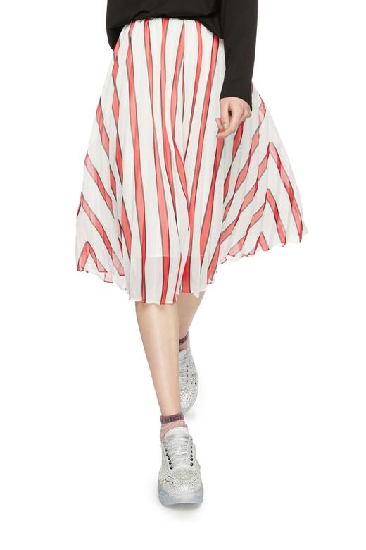 SUMMER & SAGE 条纹饰双层半身裙 6255 商品图0