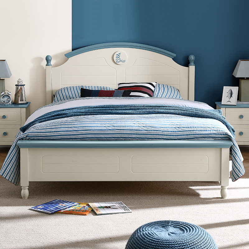 喜梦宝成人床儿童床单人床1.5米箱床现代简约家具卧室套装 航海日记