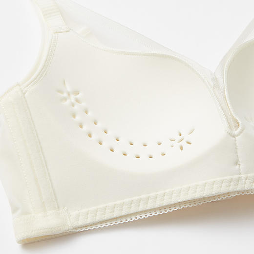 都市丽人WISECOOL常规内衣B杯薄3/4杯锁边布文胸三排树脂胶圈LB32D2 商品图7